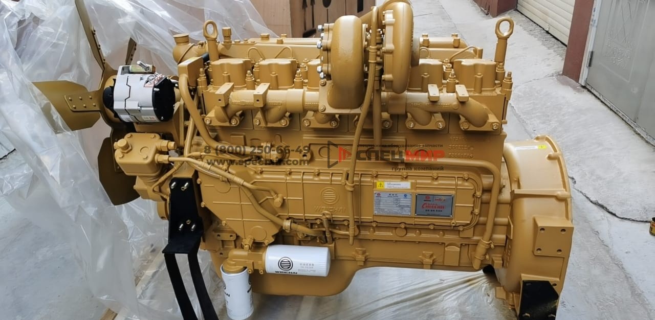 Двигатель в сборе для фронтального погрузчика XCMG LW,WEICHAI Евро-2 (турб сбоку), WD10G220 E21/E23 1